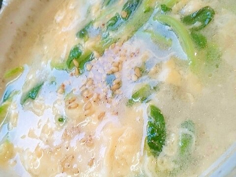 豆苗の油炒めスープ